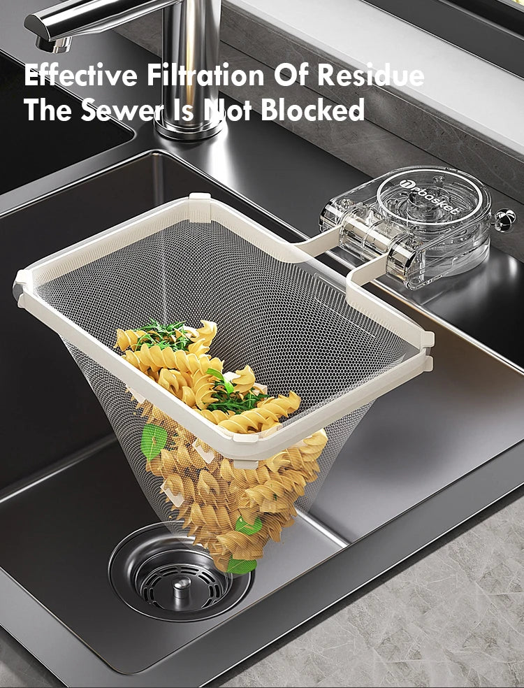 Kitchen Sink Filter Rack Suction Cup Iron Drain Filter
