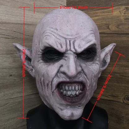 Nosferatu Grey Vampire Latex Scary Halloween Mask Terror