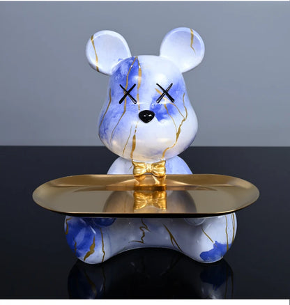 Colorful Bear Statues and Sculptures Butler Figure Ornaments