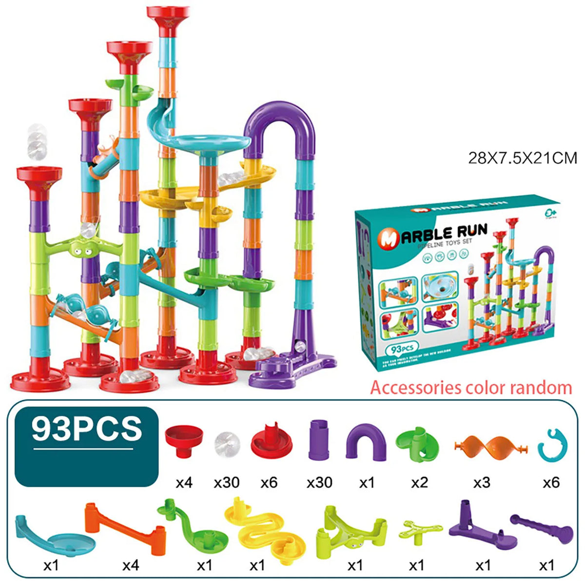 Children'S Diy Montessori Toy Puzzle Track Block Children Toy