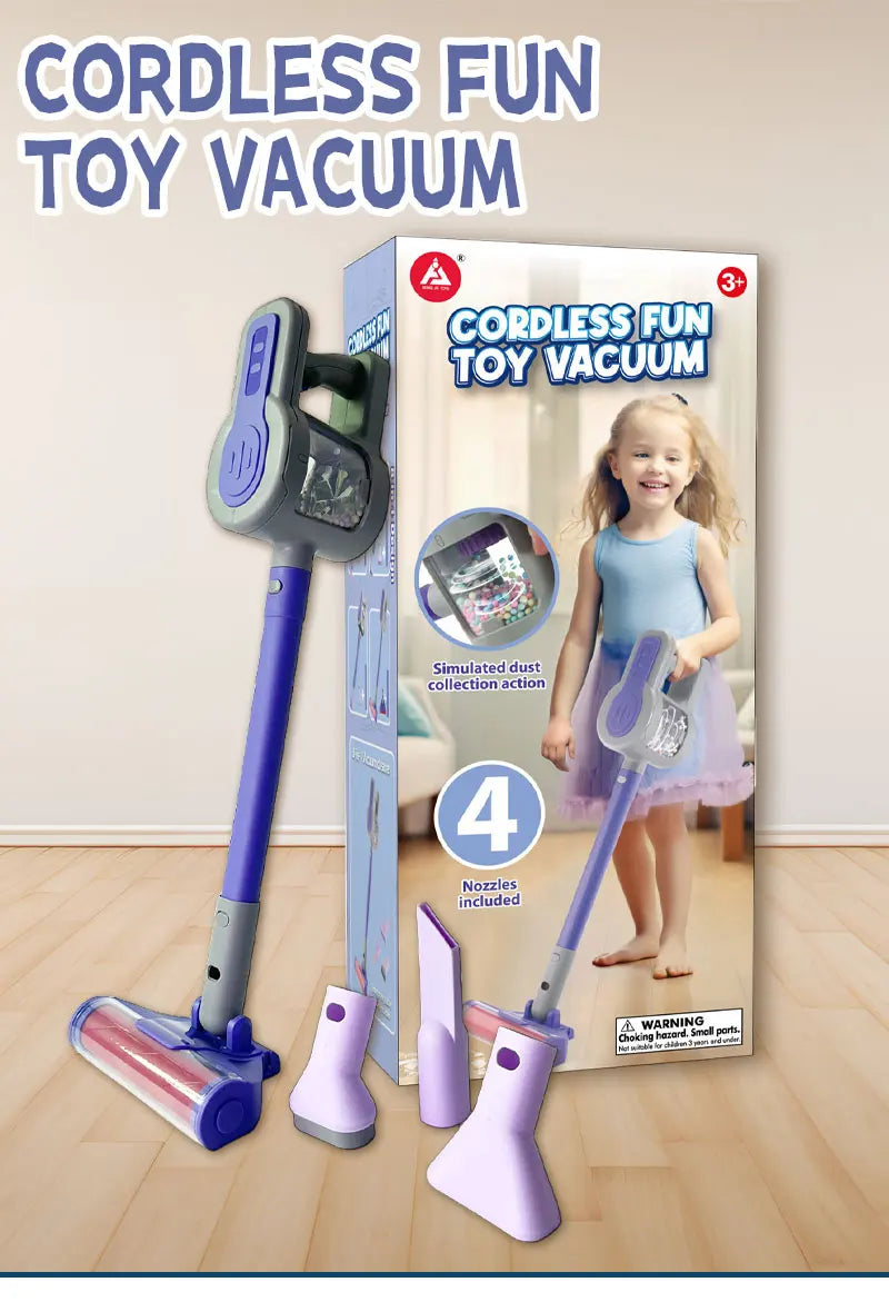 Kids Toy Vacuum Cleaner for Ages 3+ – Battery-Powered