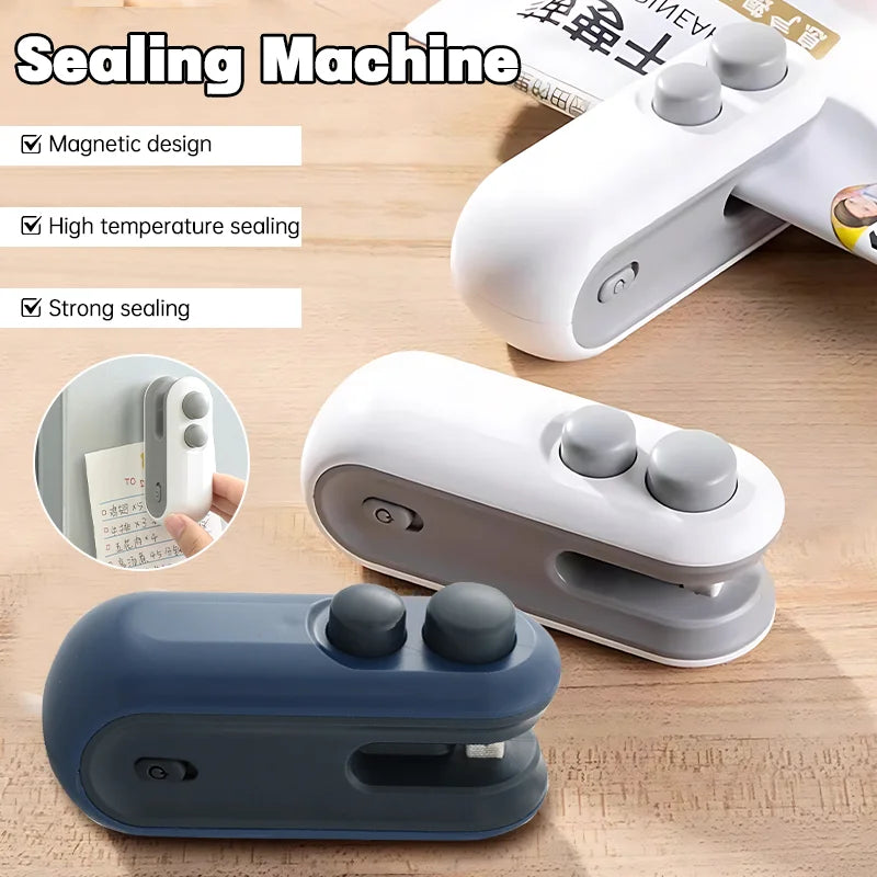 Mini Handheld Plastic Bag Sealer With Built-in Battery Portable