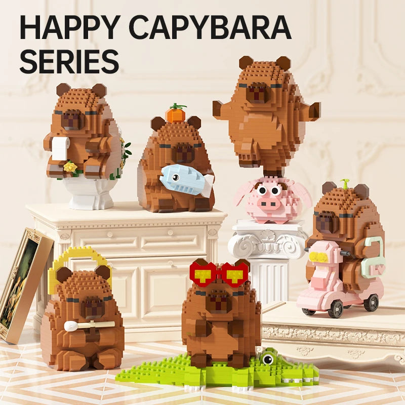 Cute Capybara Block Figure - Desktop Decor Model