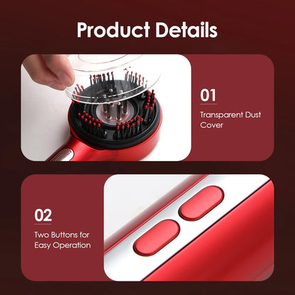 Electric Micro-current Massage Comb Red Light Hair Care