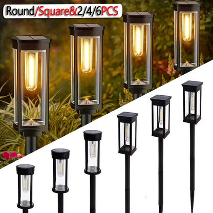 Retro Solar Pathway Warm Lights Outdoor