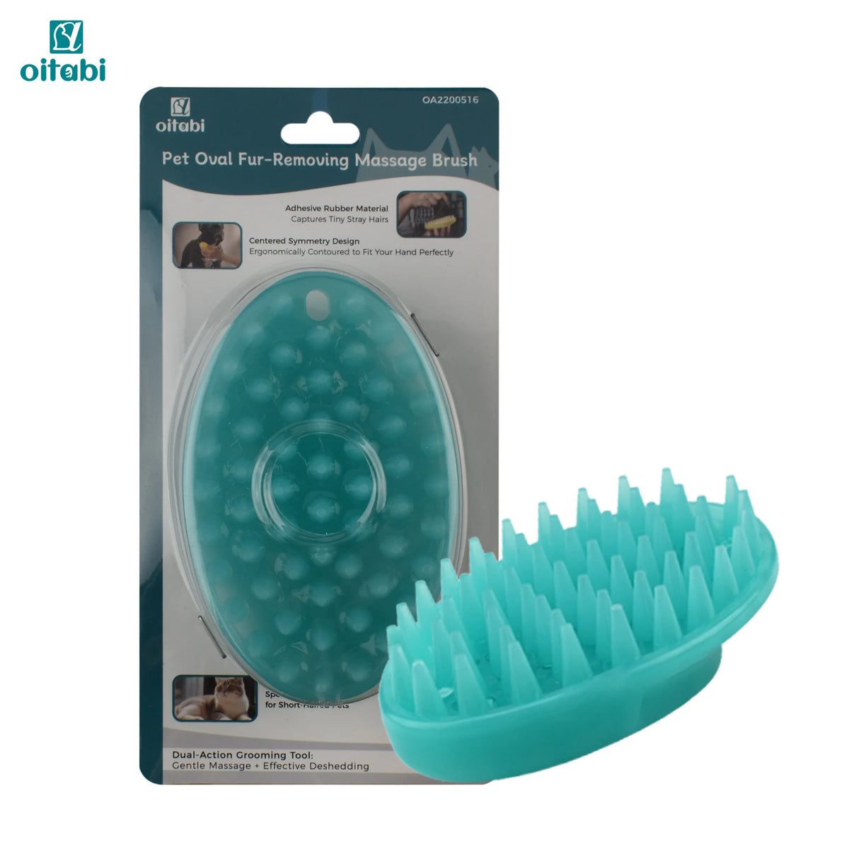 Pet Soft Rubber Brush for Short Hair Dogs Cats Shower