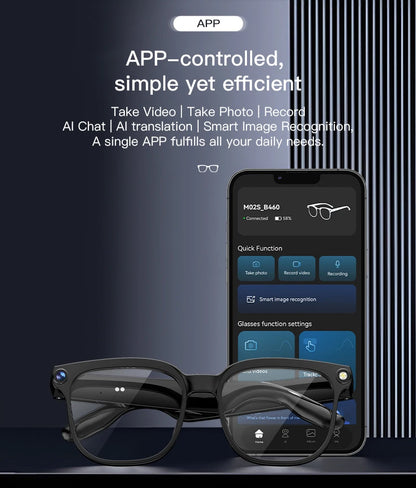 New Smart AI Glasses 1080P HD Video Record Camera ChatGPT
