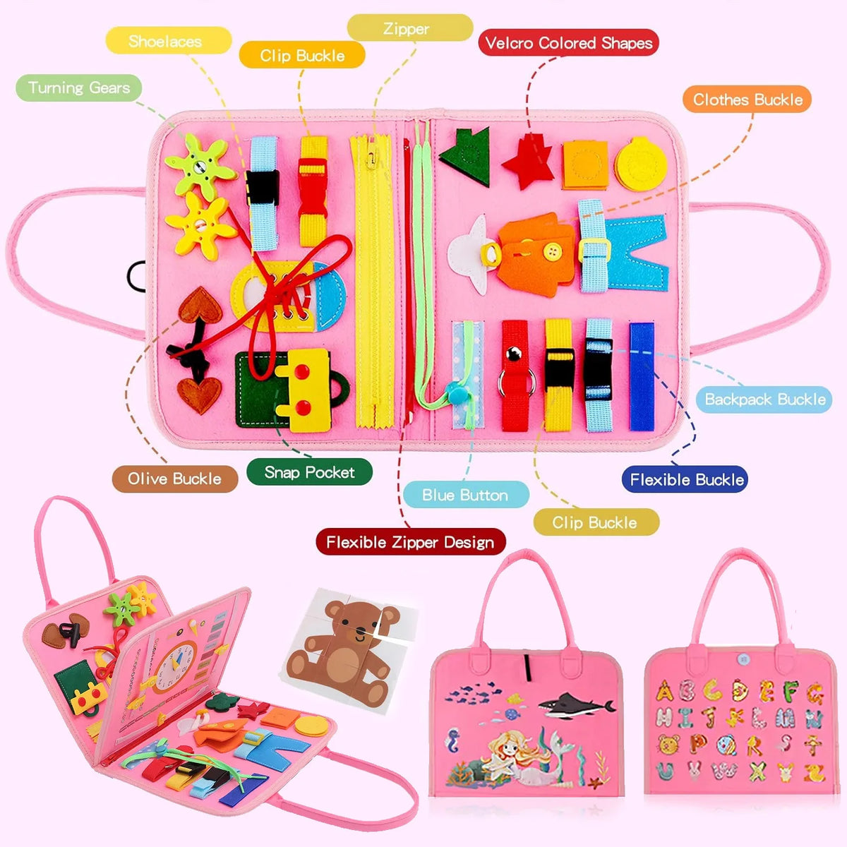 Sensory Play Board Busy Board Montessori Leaning Toys