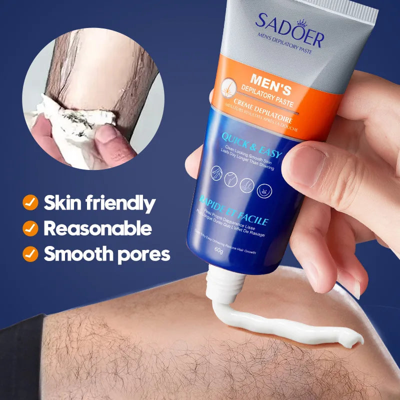 Men's Hair Removal Cream Permanent Epilator Private Area Painless Hair Remover
