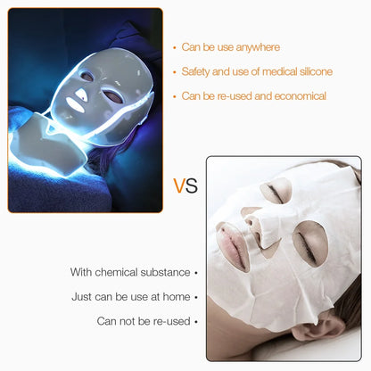 7 Colors Light LED Face Neck Beauty Mask Photon