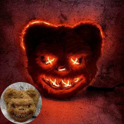 Halloween Cosplay Party Luminous LED Light Face Mask