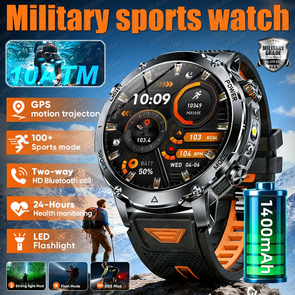 New TANK Ultra 1400mAh Battery Military Smart Watch