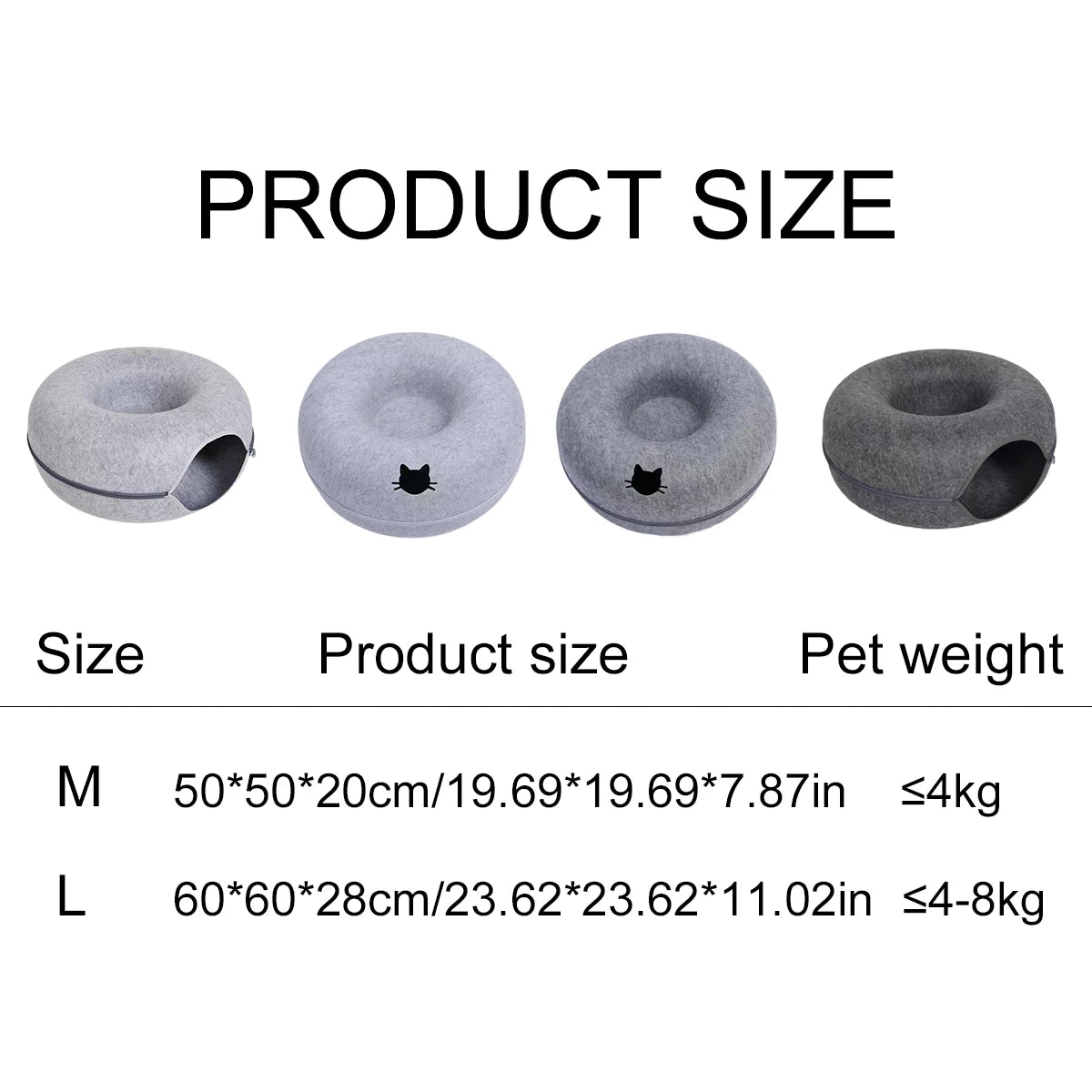 B-Tunnel Donut Cat Bed Interactive Tunnel Pet