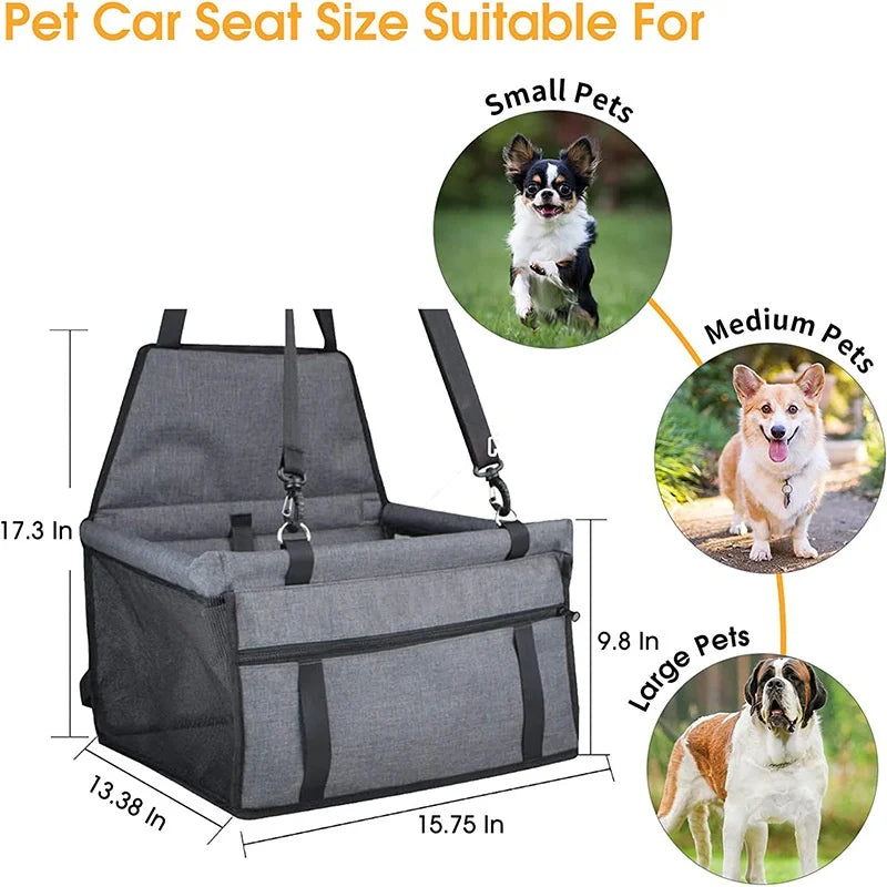 Dog Car Seat Cover Foldable Hammock Pet Harness Cat Bag Basket Stable