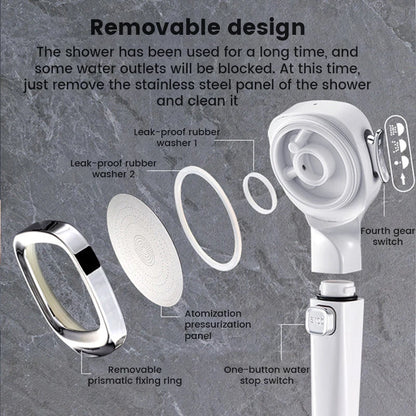 High Pressure Shower Head Water Saving 3 Modes Shower Heads