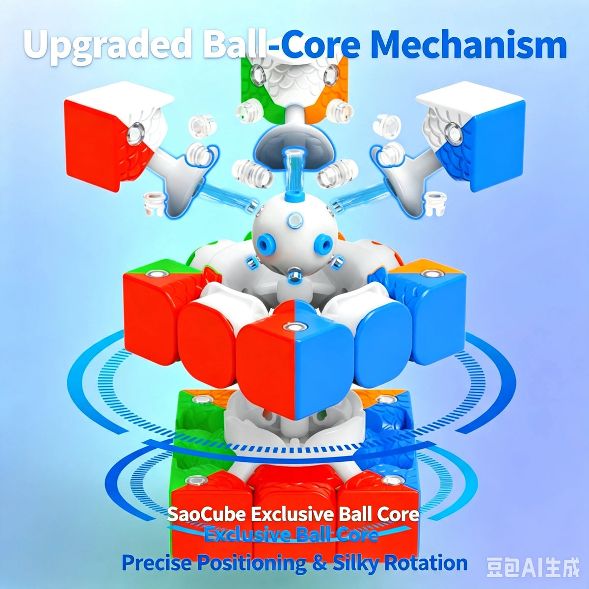 Moretry & SaoCube TianMa X3+ Maglev Ball Core 3x3 Glossy