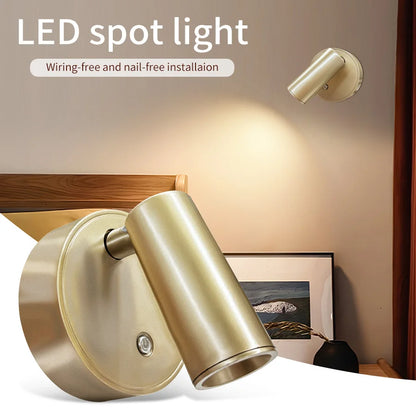 USB Rechargeable Magnetic LED Wall Lamp Reading Light