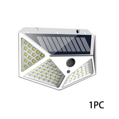 Solar Lights Outdoor 100 LED Wall Lamp Motion Sensor Lights