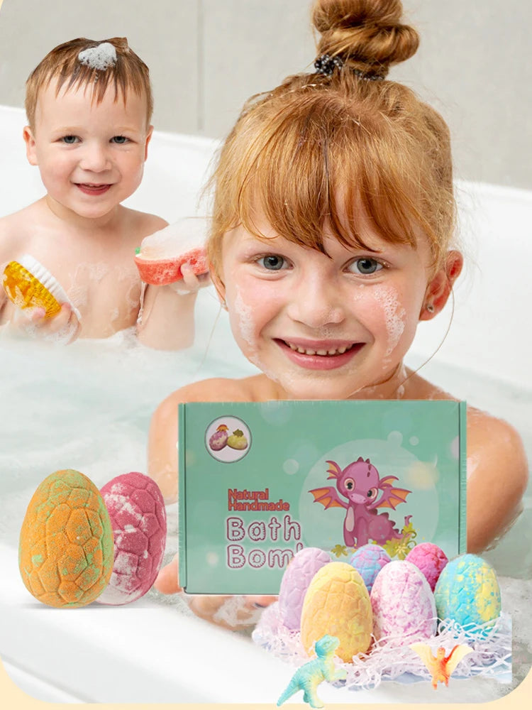 6PCS Children's Dinosaur Egg Bomb Bath Salt Balls Fun
