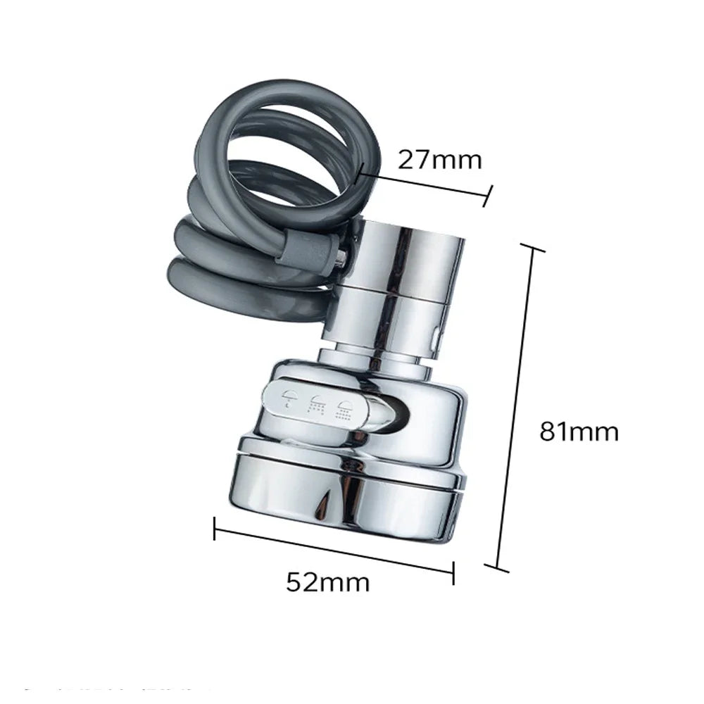 New 3 Modes Sink Faucet 360 Degree Rotation Filter Extension