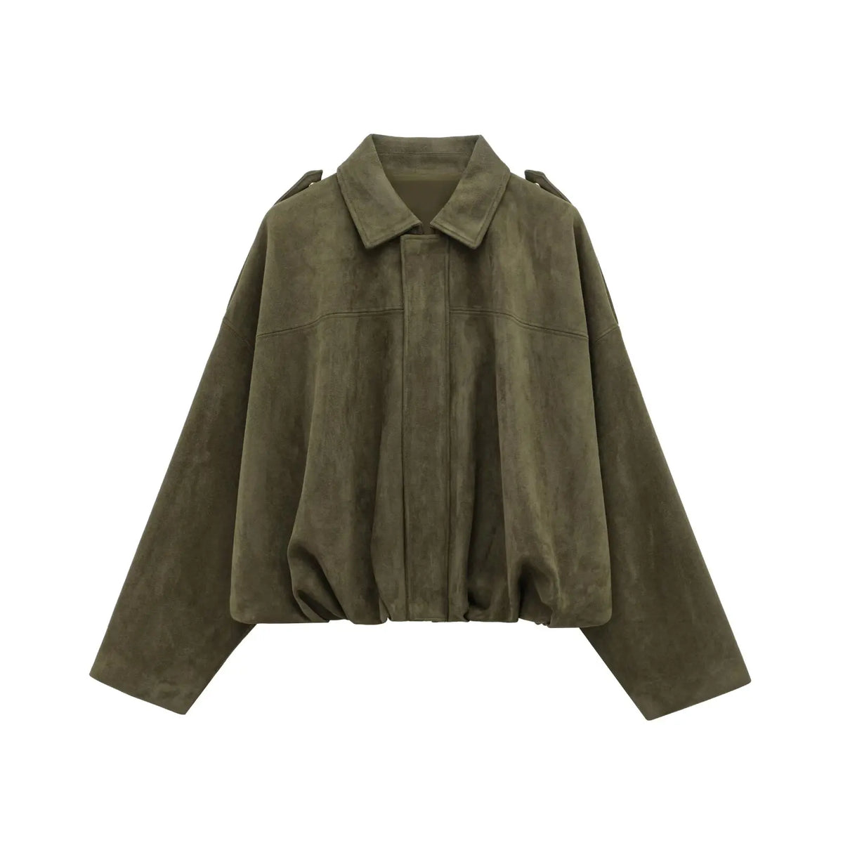 Women's Street Fashion Solid Coats Bat Sleeves Vintage Jackets