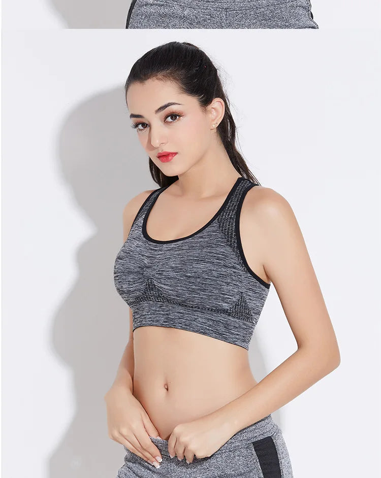 New Sports Bra Women Seamless Gym Jogging Crop Top Yoga Fitness