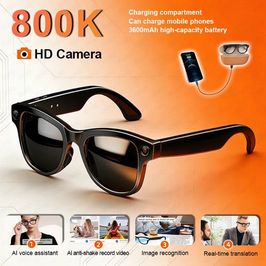 New 800W Camera AI Glasses Photo Video Recording