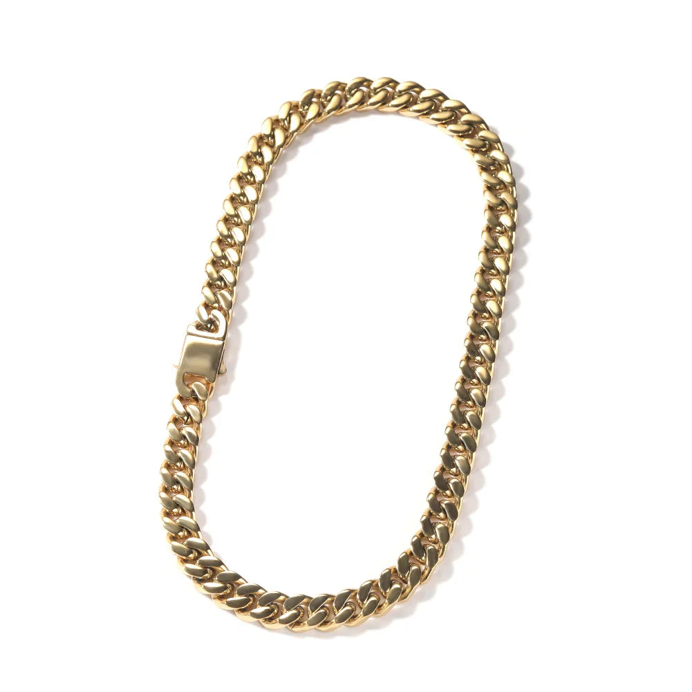 316 Stainless Steel Plated 18k Gold Fashion Hip Hop Bracelet