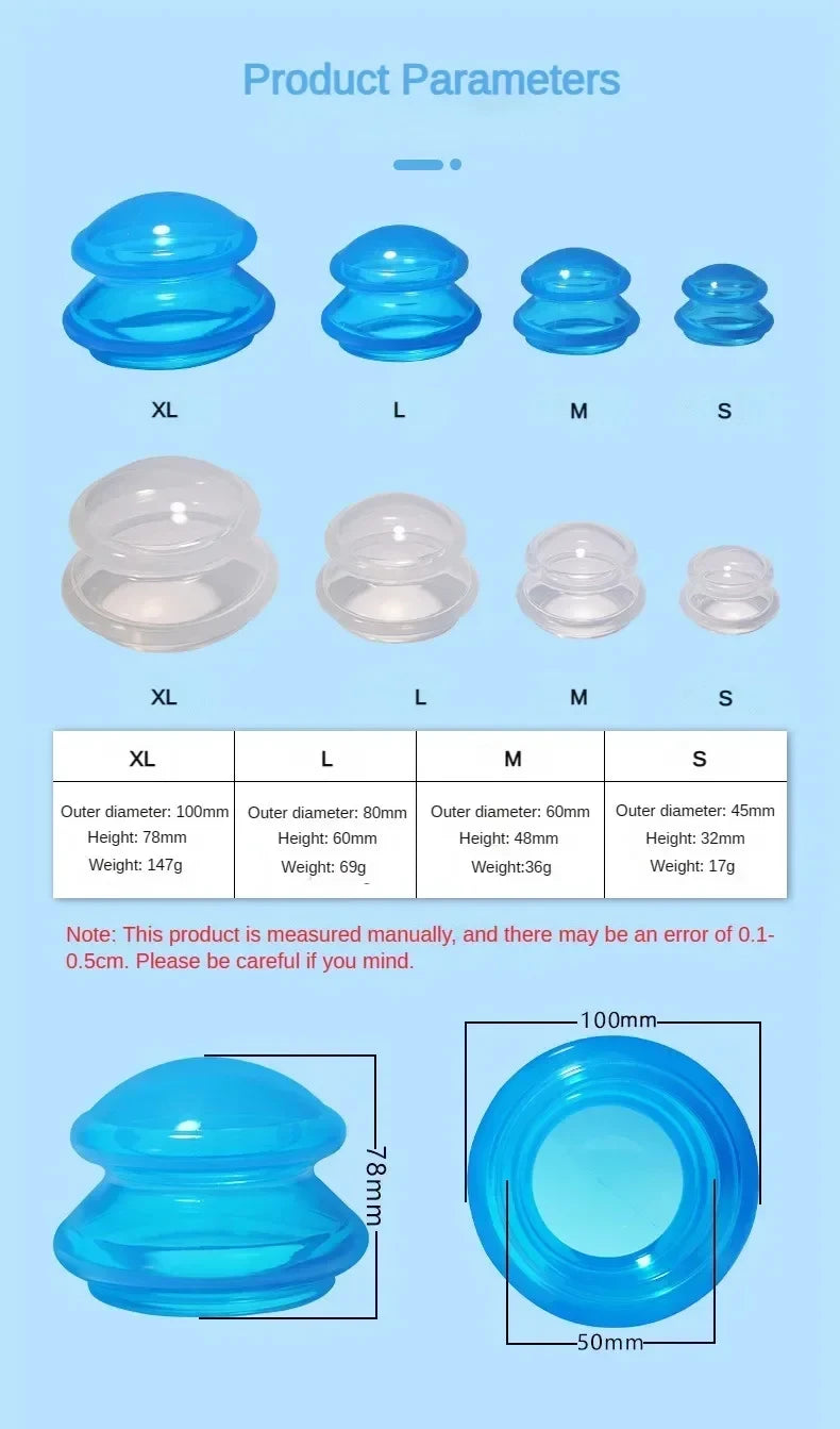 Anti-cellulite Silicone Cupping Set Suction Cup Ventosas