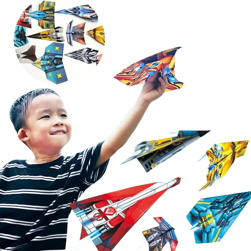 36Pcs DIY Children's Origami Airplane Parent-Child Full-Color
