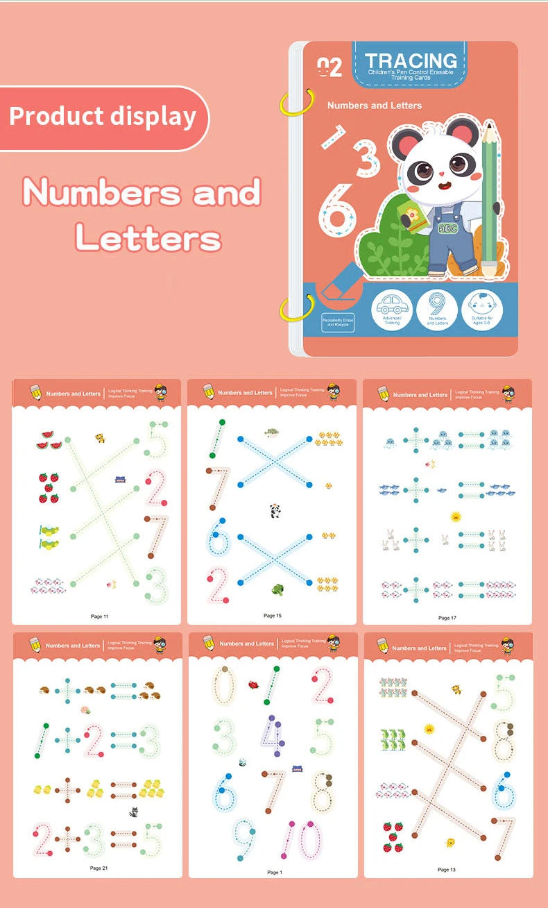 34-Page Children's Reusable Workbook Set