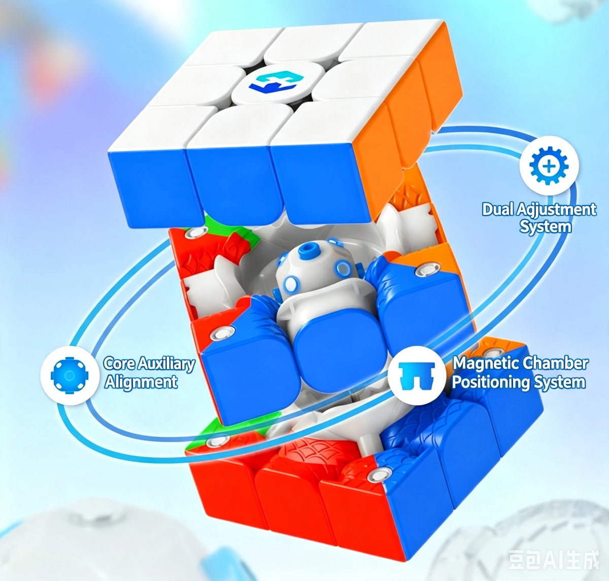 Moretry & SaoCube TianMa X3+ Maglev Ball Core 3x3 Glossy