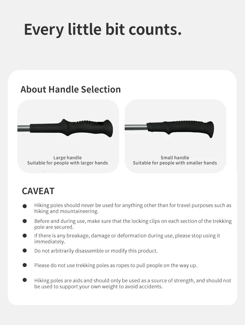 Climbing Sticks Ultralight Outdoor Folding Trekking Poles