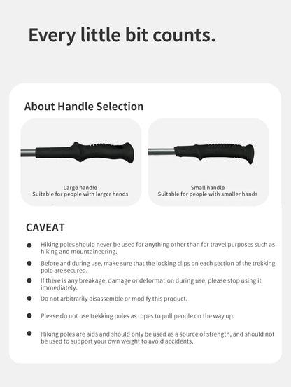 Climbing Sticks Ultralight Outdoor Folding Trekking Poles