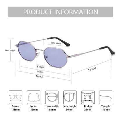 Small Polygon Polarized Sunglasses Anti-Glare