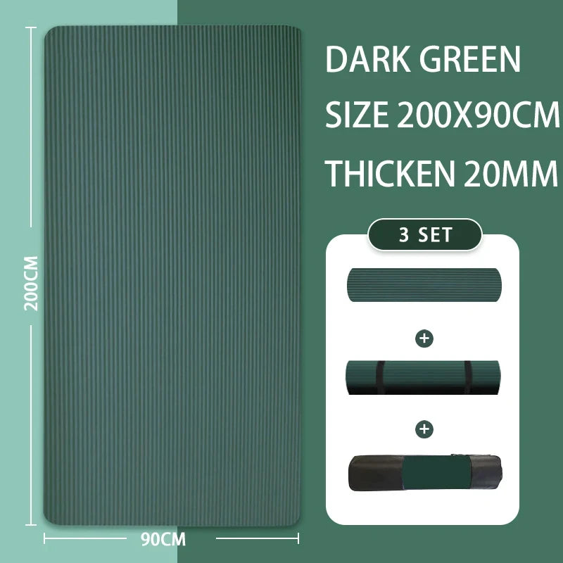 Thick NBR Yoga Mats Anti-slip Sport Fitness Mat