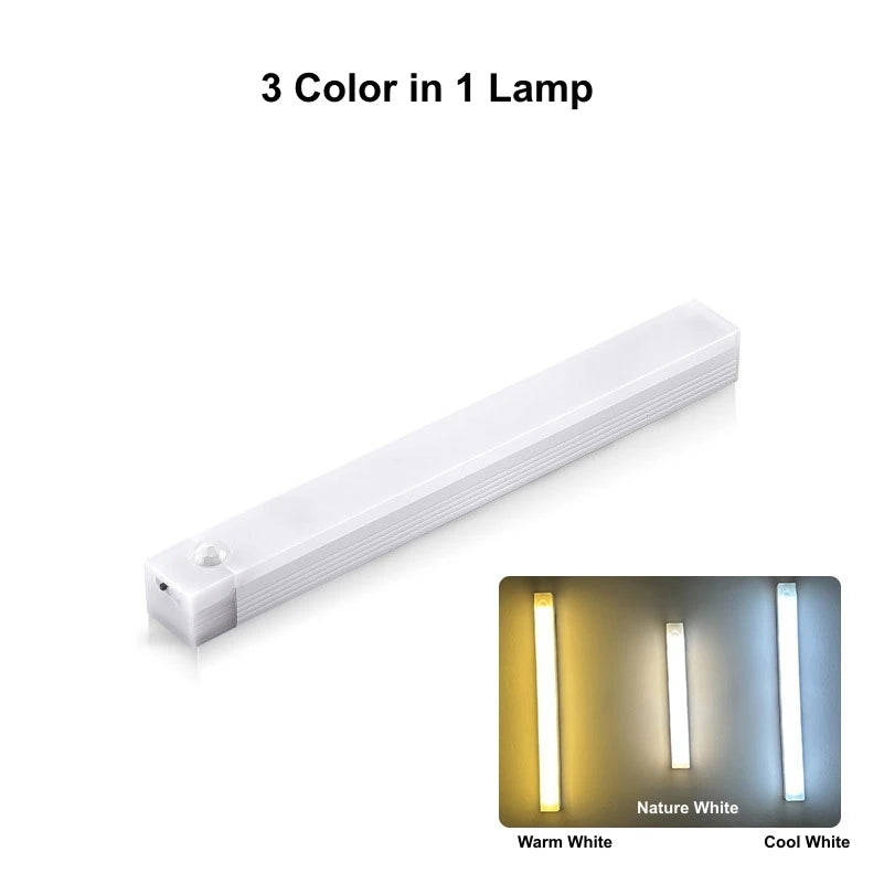 Motion Sensor LED Bar Light USB Type C Rechargeable Induction