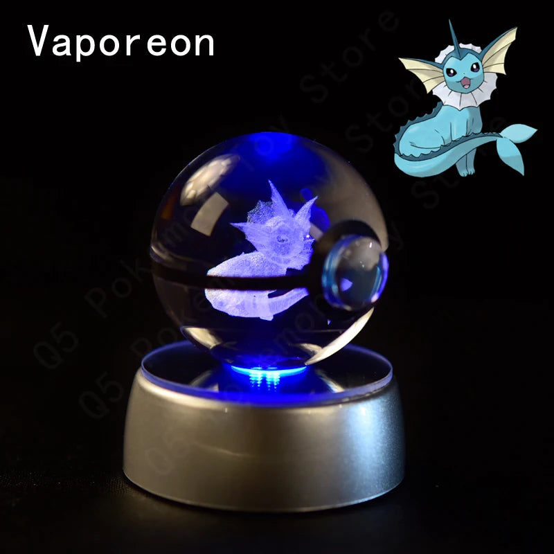 Pokemon Crystal Ball 3D Mewtwo Pikachu Gift