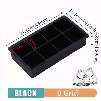 4/6/8/15Grids Silicone Ice Cube Molds Spherical Ice Molds