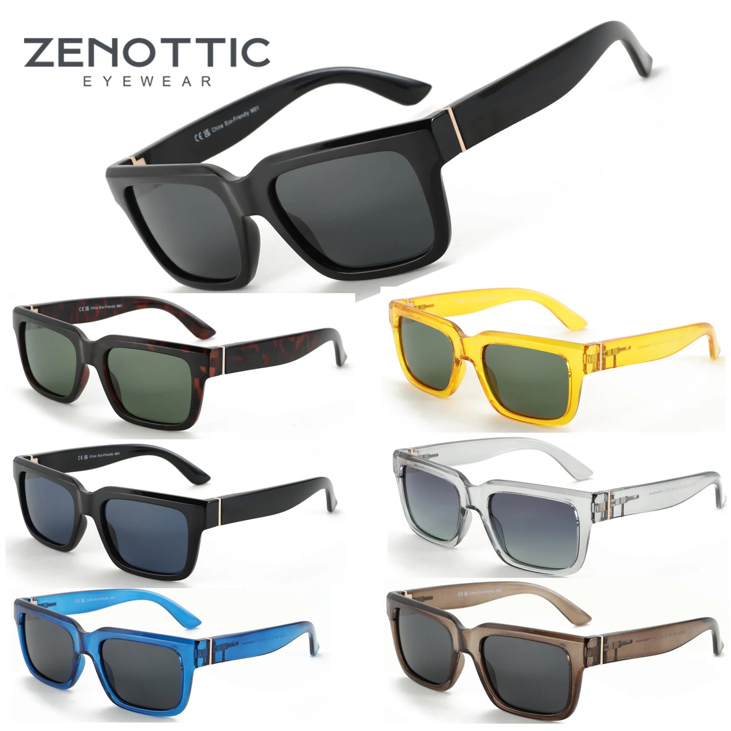New Fashion Square Polarized Sunglasses Women Men