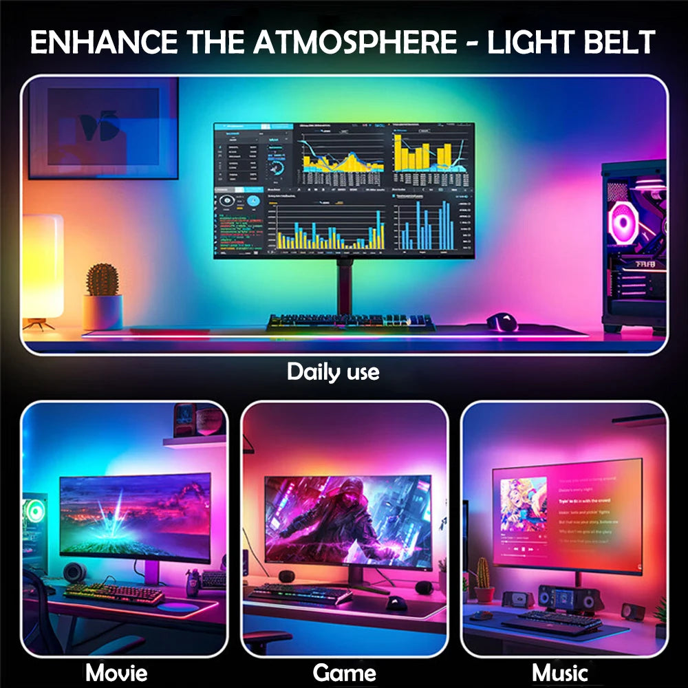 RGB Game Ambient Sync LED Light Strip Room Decor