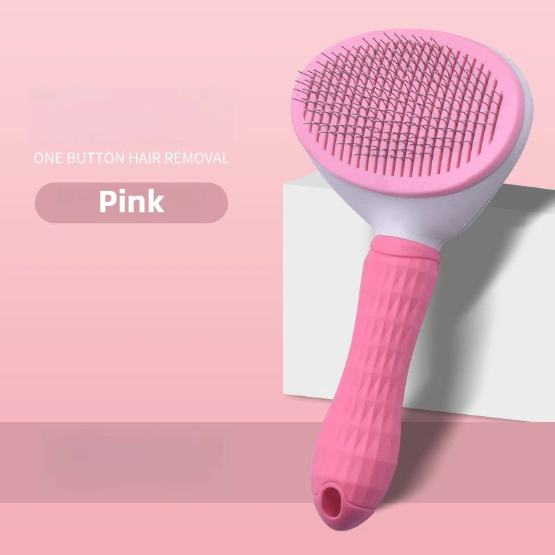 Pet Hair Removal Comb Self-Cleaning Cat Grooming Supplies