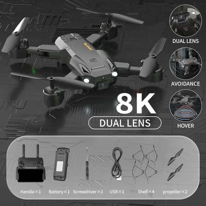 New Q6 5G WIFI 8k Drone HD Dual Camera FPV RC Drone
