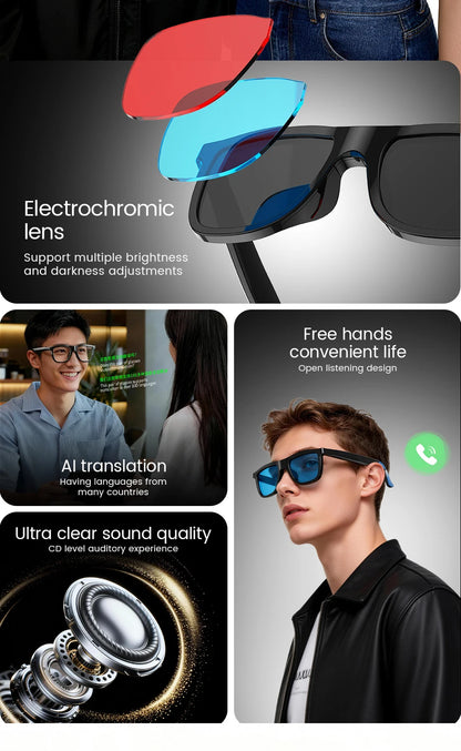 New Smart Audio Glasses Wireless Open Ear Sunglasses