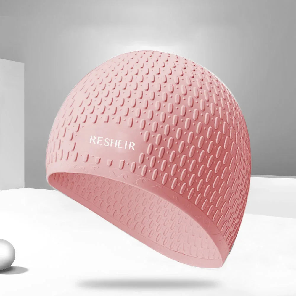 Silicone Swimming Caps Large Size Long Hair Ear Protection