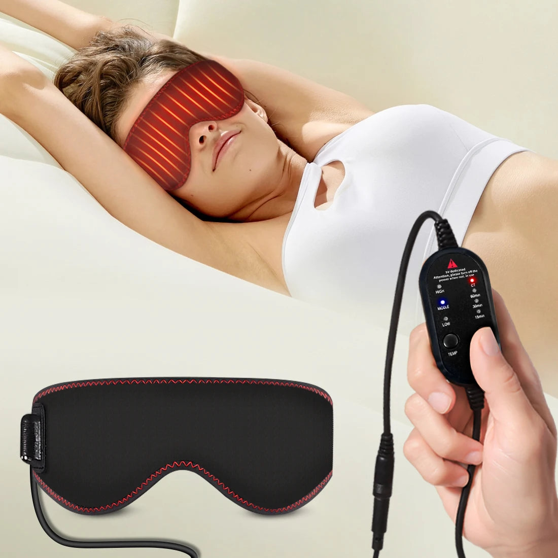 Heated Eye Mask Eye Mask for Dry Eyes with 3 Heat Levels