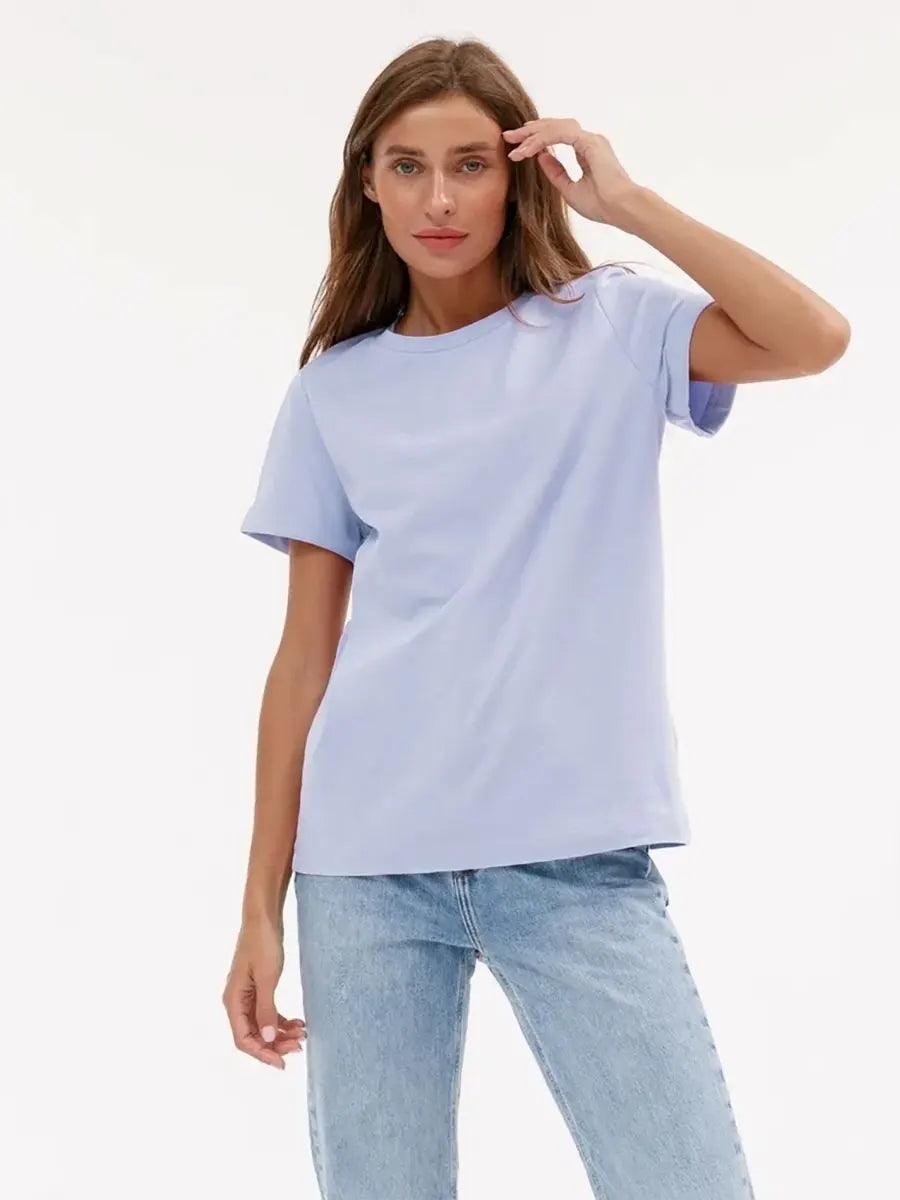 Bornladies Summer 100% Cotton Women's T-shirt Bottoming Tops