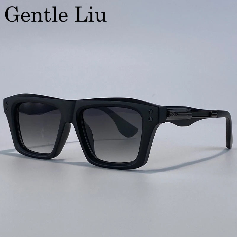 Steampunk Classic Square Sunglasses Men Luxury Brand Vintage