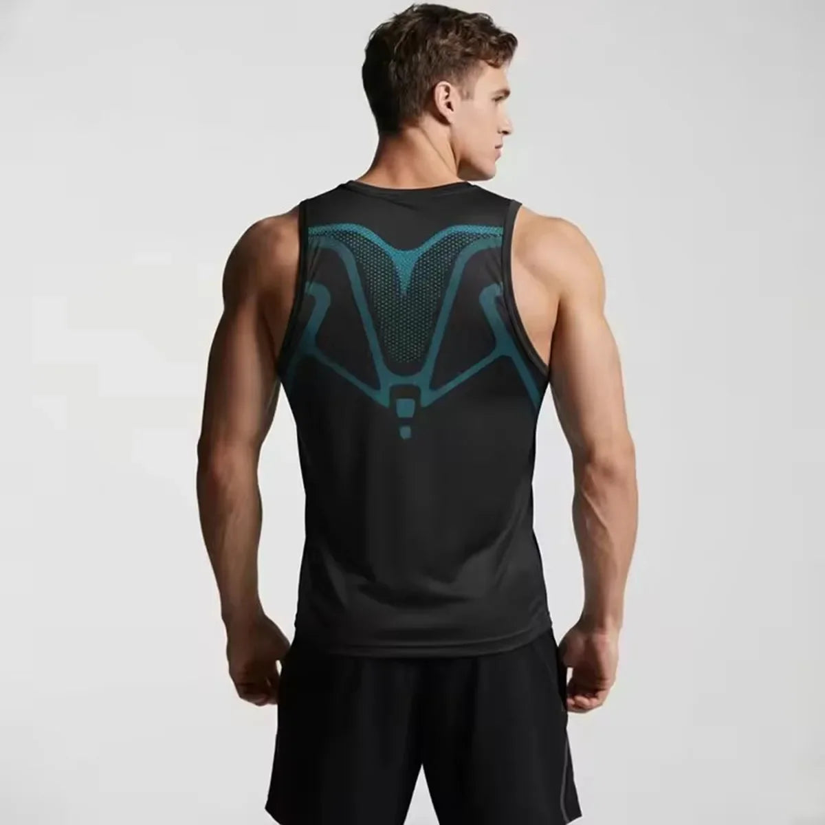 New Summer Fitness Compression Shirt For Men Shaping Sleeveless