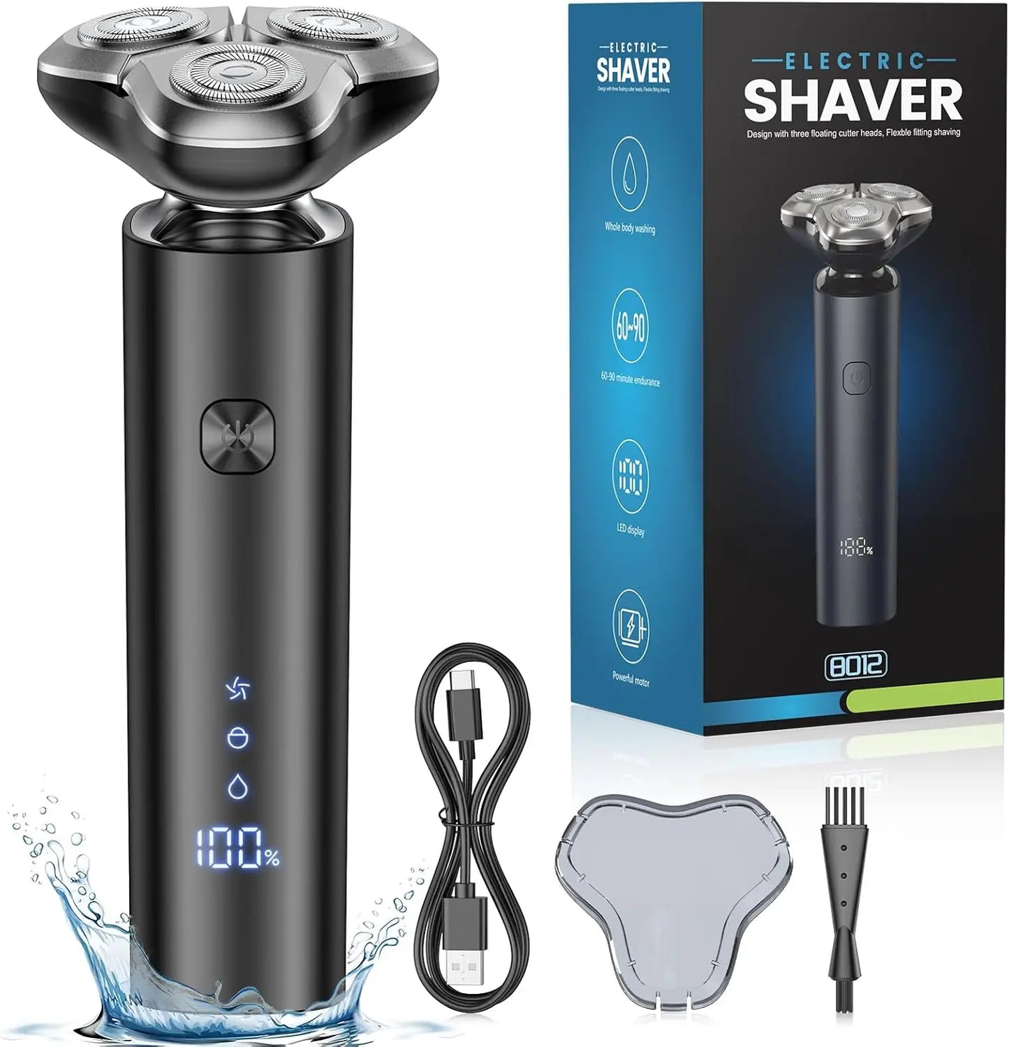 Electric Razor for Men 3 Blade Rotary Shaving Machine